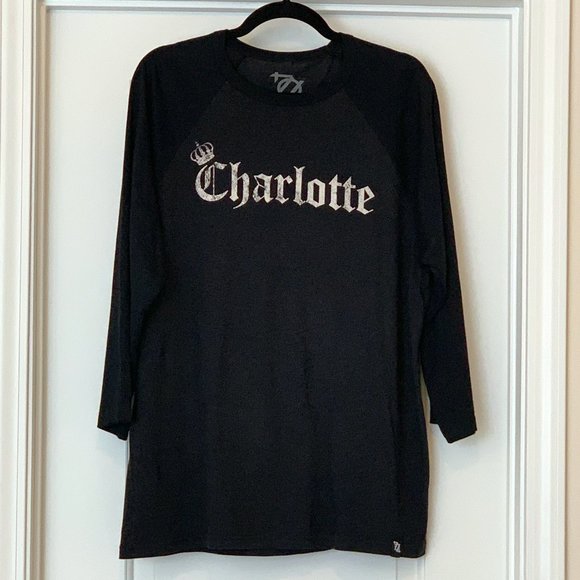 New Without Tags 704 Shop Charlotte Round Neck Baseball T-Shirt - Picture 2 of 7